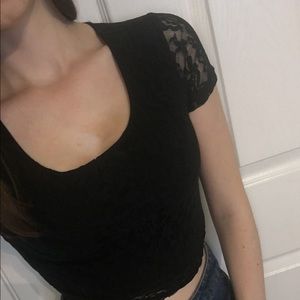 Black crop top